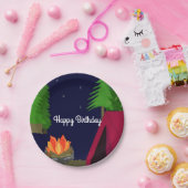 Zwielicht-Campingplatz Geburtstag Pappteller (Party)