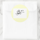 Zwillenflames Runder Aufkleber (Tasche)