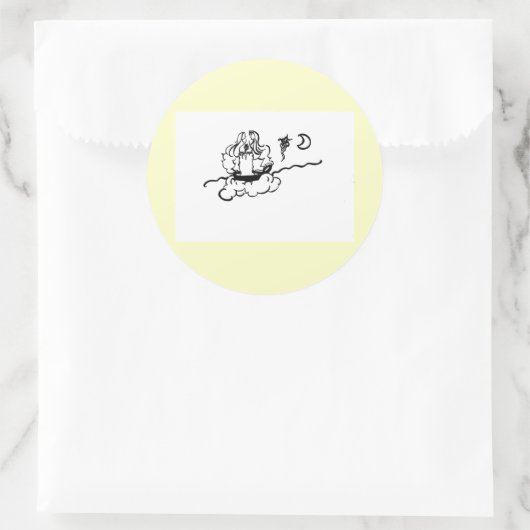 Zwillenflames Runder Aufkleber (Tasche)