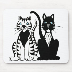 Zwilling Cartoon Katzen Mousepad
