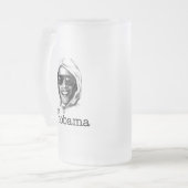 Zwilling des UnObama - Obama Unabomber Übels Mattglas Bierglas (Vorderseite Links)