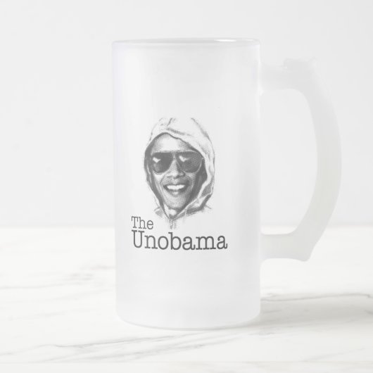 Zwilling des UnObama - Obama Unabomber Übels Mattglas Bierglas (Rechts)