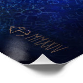 Zwilling-Flamme-Balance-Kunstwerk Poster (Ecke)
