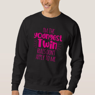 Zwilling für Kinder Jungen Mädchen Cool Jüngster Z Sweatshirt