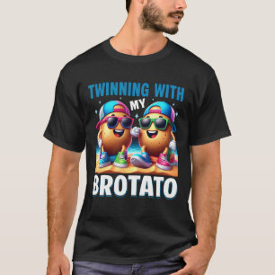 Zwilling mit meinem Bruder Potato Lustige Zwilling T-Shirt