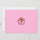 ZWILLING Monkeys Babyparty-Einladungen ROSA MM2 Einladung (Rückseite)