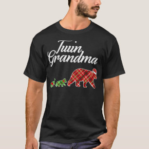 Zwilling Oma passende Pyjama Kariert Hexerei und T-Shirt