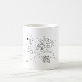 Zwilling ragt Tasse - schwarze Logde Karte empor