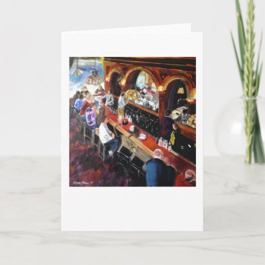 "Zwilling ragt Taverne" durch Trina Chow-Chow Karte (Vorderseite)