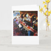 "Zwilling ragt Taverne" durch Trina Chow-Chow Karte (Gelbe Blume)