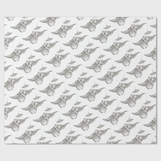 Zwilling rays Mantarochen Geschenkpapier (Flach)