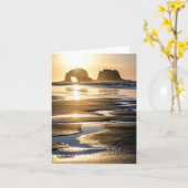 Zwilling schaukelt Sonnenuntergang bei Ebbe Karte (Gelbe Blume)