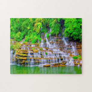 Zwilling Wasserfälle Tennessee. Puzzle