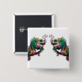 Zwillingdragons Button (Vorne & Hinten)