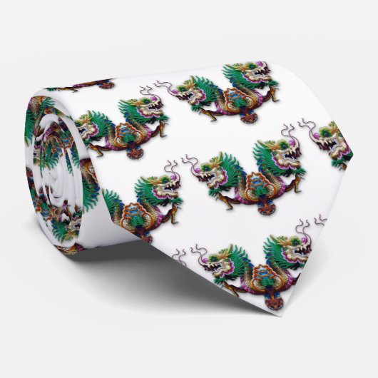 Zwillingdragons Krawatte (Gerollt)