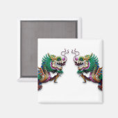 Zwillingdragons Magnet (Vorderseite/Rückseite)