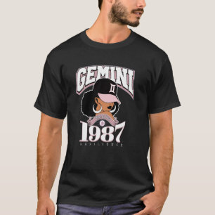 Zwillinge 1987 melanisierte Haut Sternzeichen Eige T-Shirt