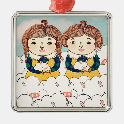 Zwillinge 2013 silbernes ornament (Vorne)