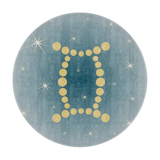 Zwillinge 21. Mai bis 21. Juni Glasbrett Schneidebrett (Vorderseite)