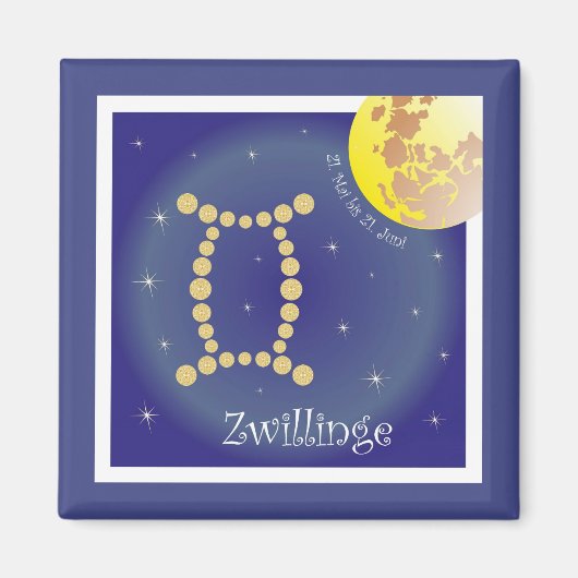 Zwillinge 21 Mai bis 21. Juni Magnet (Vorne)