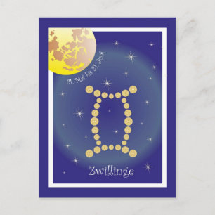 Zwillinge 21. Mai bis 21. Juni Postkarte