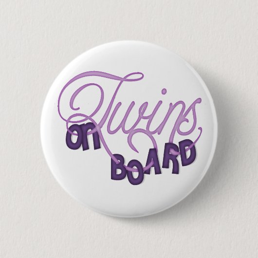Zwillinge an Bord Button (Vorderseite)