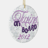 Zwillinge an Bord der Weihnachtsverzierung Keramik Ornament (Rechts)