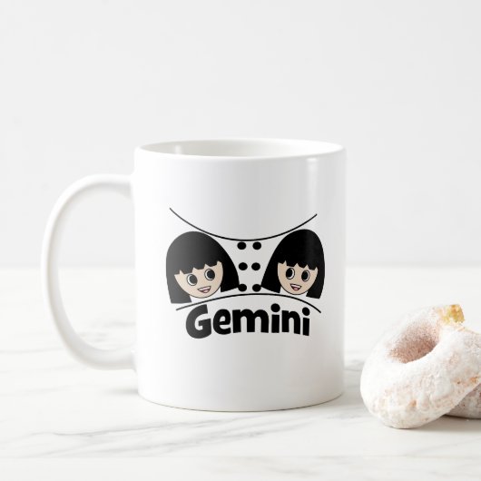 Zwillinge Astrologie Sternzeichen Kinder Kaffeetasse (Mit Donut)