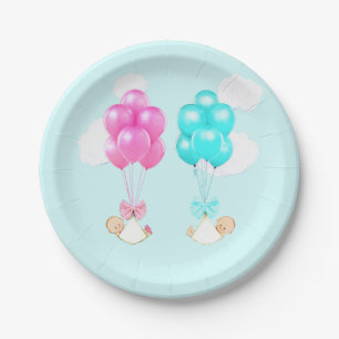 Zwillinge-Baby-Party Pappteller