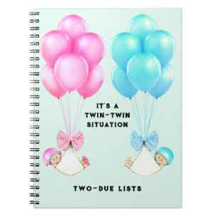 Zwillinge Baby Shower Notizblock