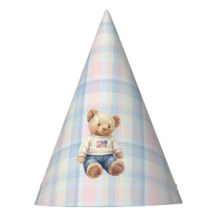 Zwillinge Beary Erster Geburtstag Junge Partyhütchen