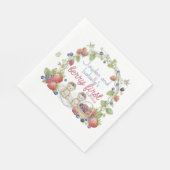 Zwillinge Berry First 1. Geburtstagsfeier  Serviette (Ecke)