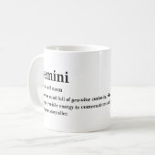 Zwillinge Definition Ästhetik Astrologie Geschenk Kaffeetasse (Vorderseite Links)