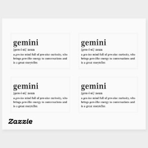 Zwillinge Definition Ästhetik Astrologie Geschenk Rechteckiger Aufkleber