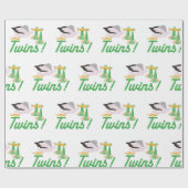 Zwillinge der Storch Geschenkpapier (Flach)