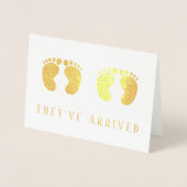 Zwillinge, die zum Funny Silver gekommen sind Folienkarte (Vorderseite)