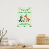 Zwillinge Dinosaurier Geburtstagsposter | Eintrete Poster (Küche)