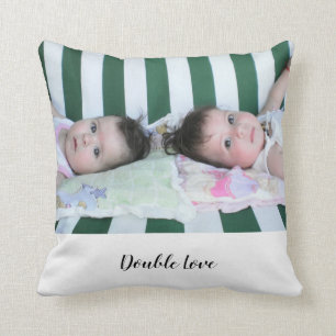 Zwillinge doppelte Liebe, Herz-Muster Kissen