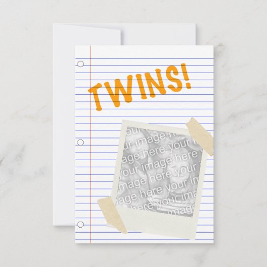 Zwillinge Einladung (Vorderseite)