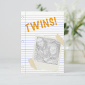 Zwillinge Einladung (Stehend Vorderseite)