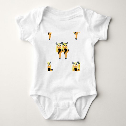 Zwillinge Emoji Baby Strampler (Vorderseite)