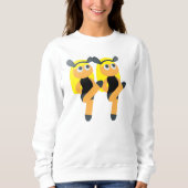 Zwillinge Emoji Frauen Sweatshirt (Vorderseite)