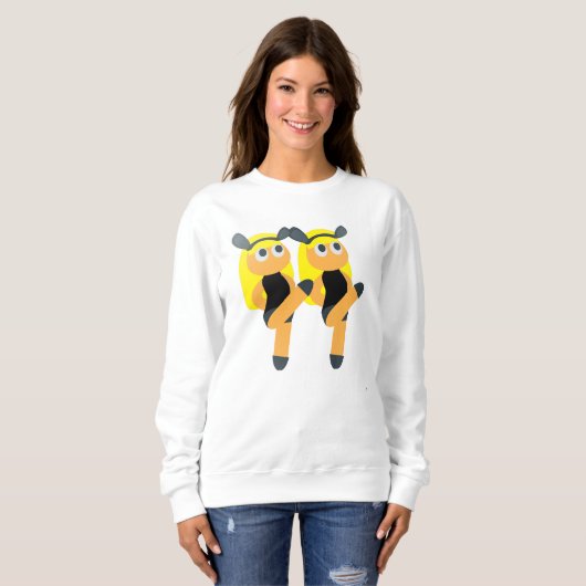 Zwillinge Emoji Frauen Sweatshirt (Vorne ganz)