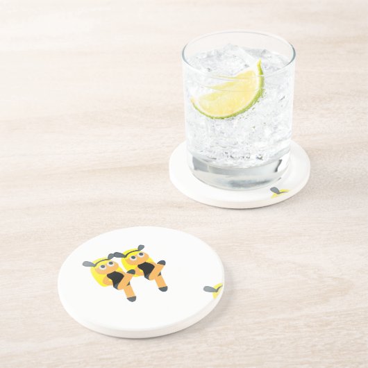 Zwillinge Emoji Getränkeuntersetzer (Seite)