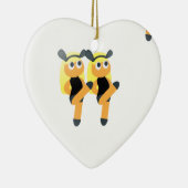 Zwillinge Emoji Keramikornament (Rechts)