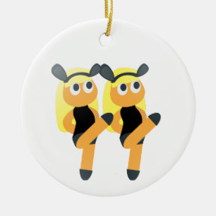 Zwillinge Emoji Keramikornament