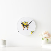 Zwillinge Emoji Runde Wanduhr (Zuhause)