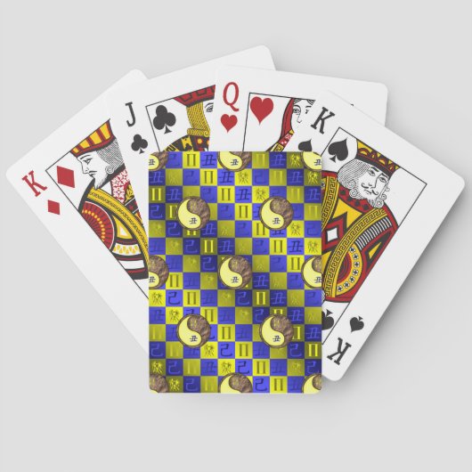 Zwillinge & Erde Ochse Spielkarten (Rückseite)