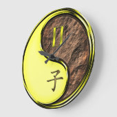 Zwillinge & Erde Ratte Große Wanduhr (Winkel)