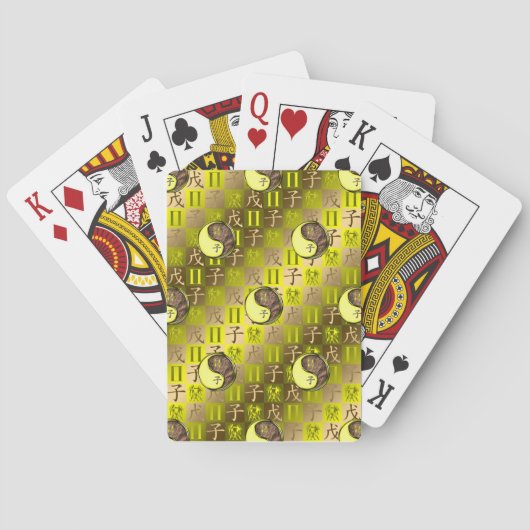 Zwillinge & Erde Ratte Spielkarten (Rückseite)